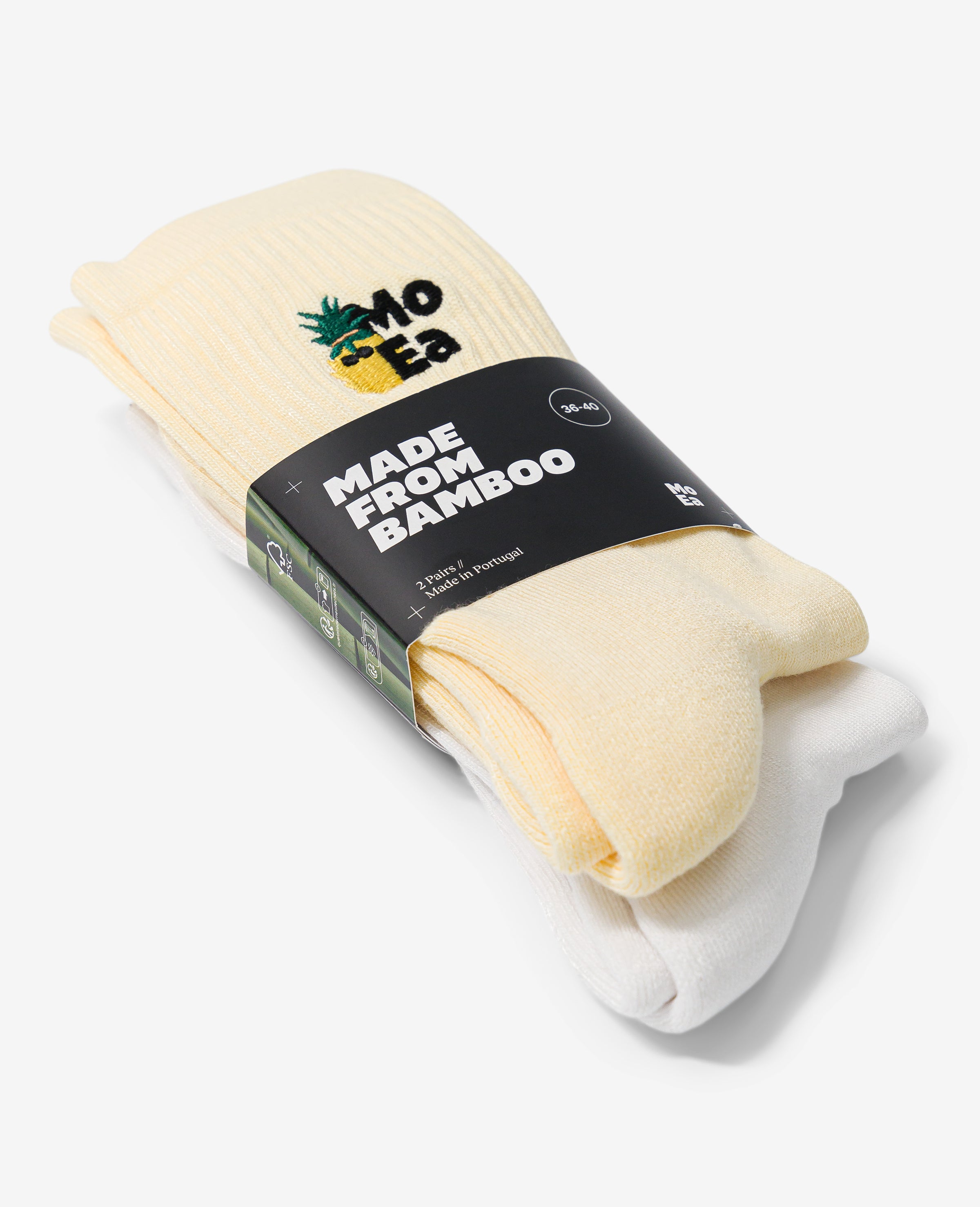 Chaussettes en bambou x2 - Pack ananas