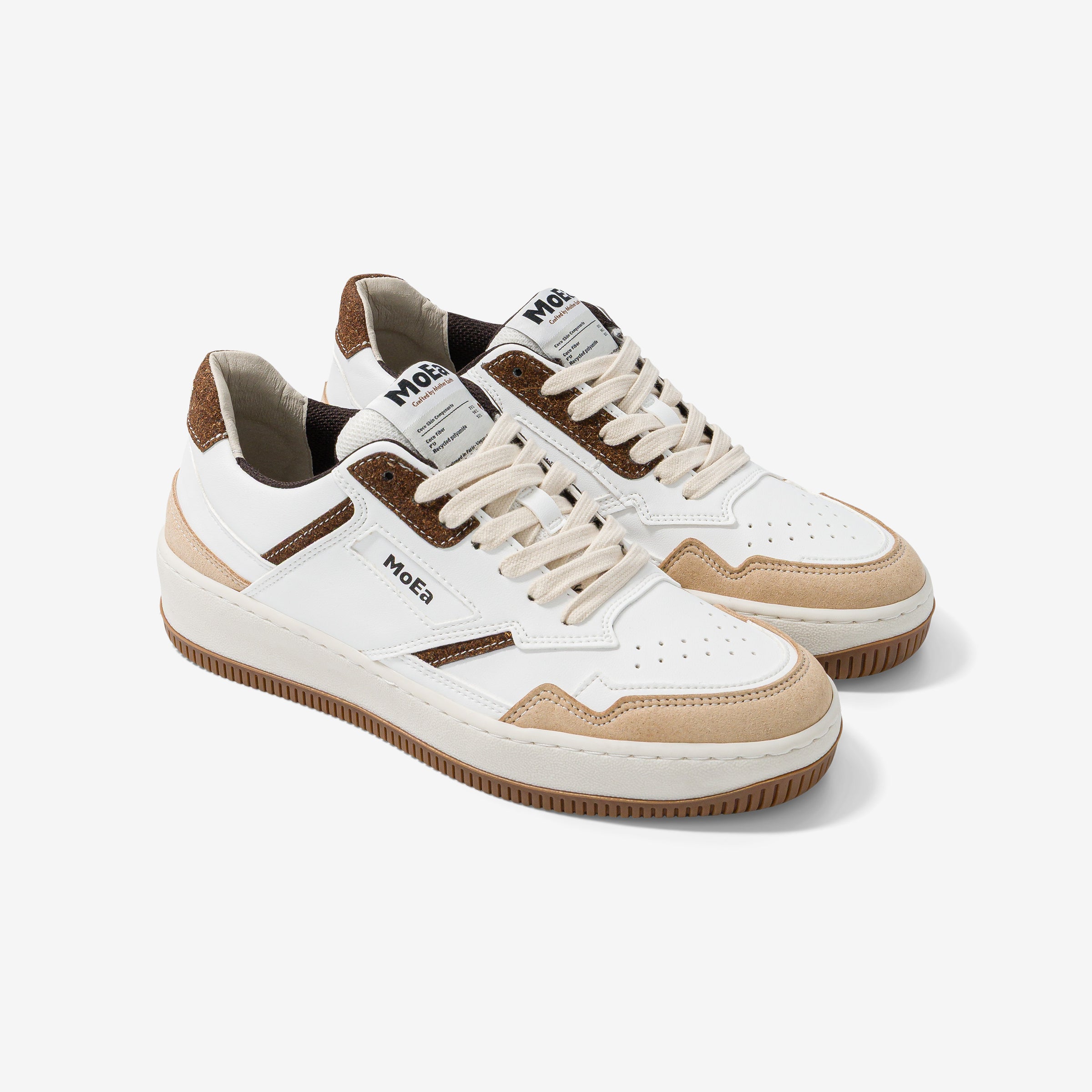 GEN1 - Coco White & Brown Suede
