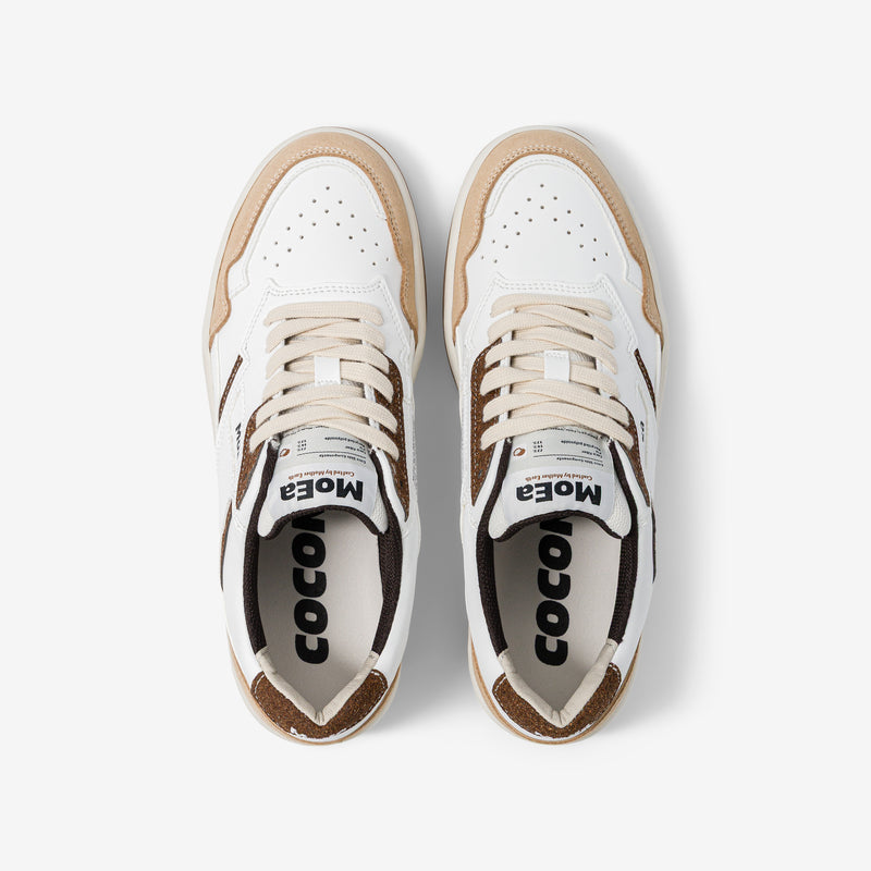 GEN1 - Coco White & Brown Suede