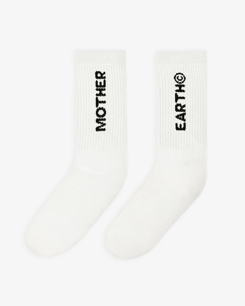 MoEa Socks - Mother Earth - White